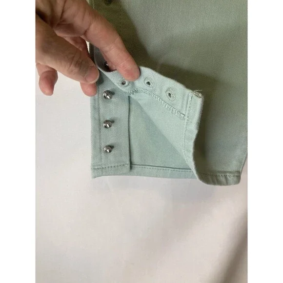 Chico's 10R Women's So Slimming Girlfriend Leg Ankle Green Blue Pants 1.5R New - Picture 7 of 12